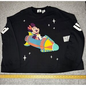 NWT Disney Minnie Spaceship 1x Summer Sweatshirt Embroidered Play in the Park